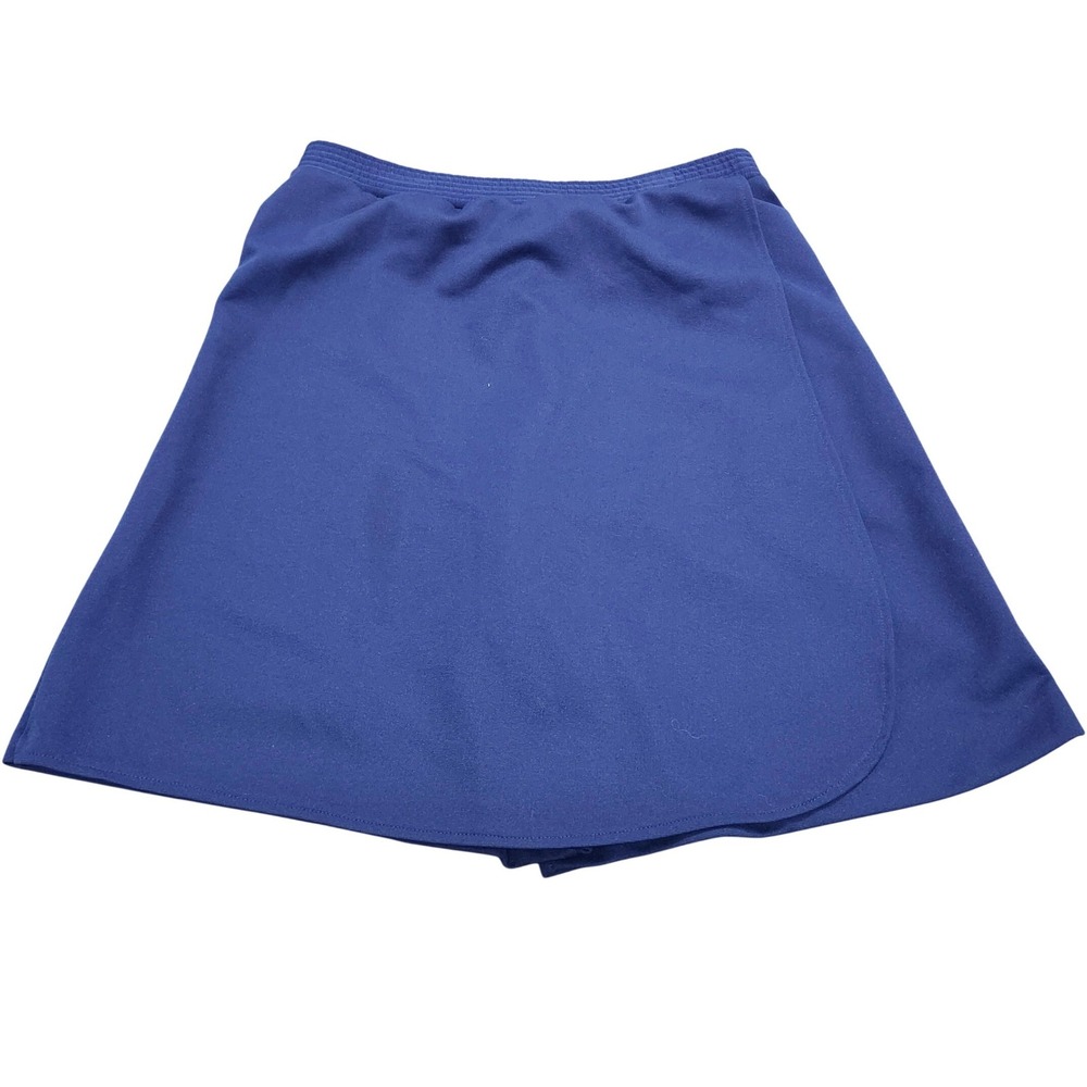 Vintage Haband For Her Navy Blue Wrap Front Elastic Waist Athletic Skort USA